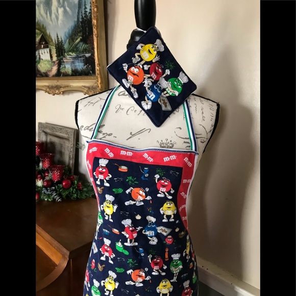 Rare Vintage M&M’s Apron& Matching Magnetic Holder🔴FINAL SALE - Picture 5 of 12